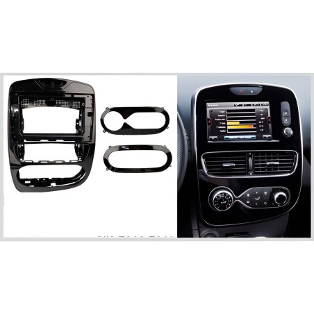 Kit montaggio installazione autoradio 10.1" / 9" pollici mascherina adattatore radio compatibile con: Renault Clio 2016-2019