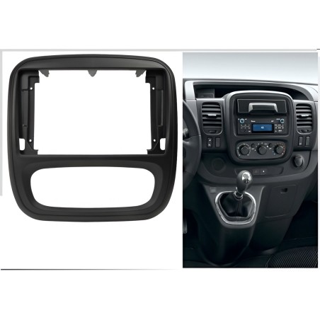 Kit montaggio installazione autoradio da 9" pollici mascherina adattatore radio compatibile con: Opel Vivaro 2014-2019 / Renault Trafic 2014-2021 / Nissan NV300 2016-2020