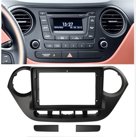 Kit montaggio installazione autoradio 9" pollici mascherina adattatore radio compatibile con: Hyundai i10 2013-2016