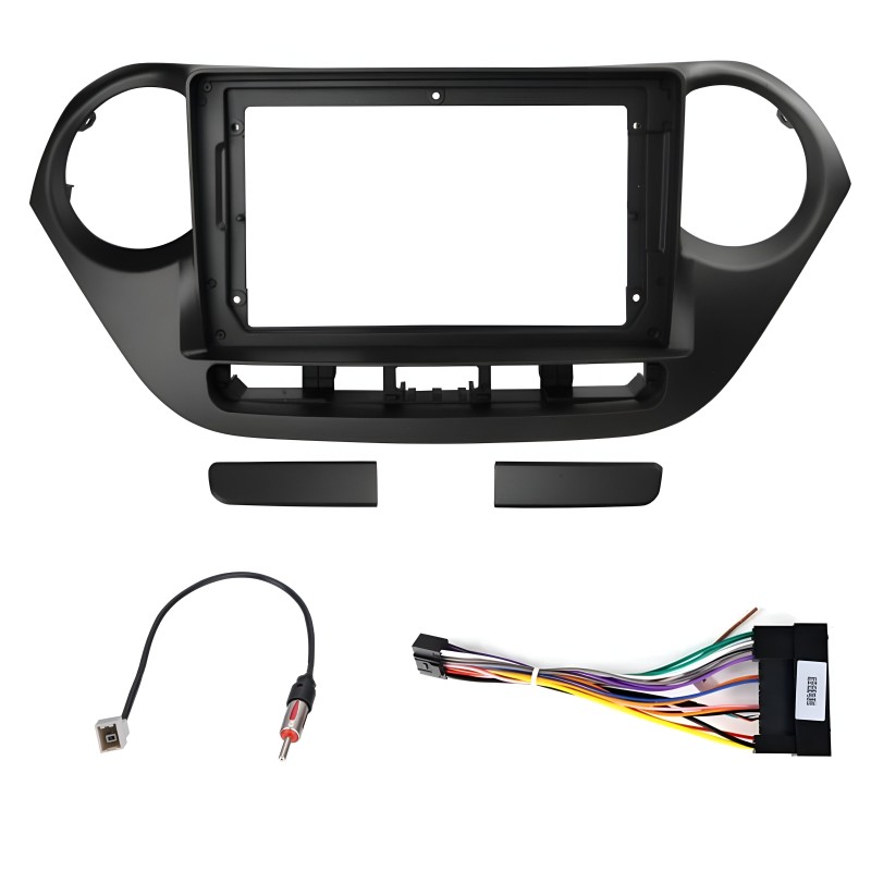 Kit montaggio installazione autoradio 9" pollici mascherina adattatore radio compatibile con: Hyundai i10 2013-2016