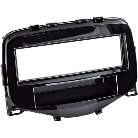 Kit montaggio installazione autoradio 1 DIN mascherina adattatore radio compatibile con: Citroen C1 / Peugeot 108 / Toyota Aygo 2014-2021