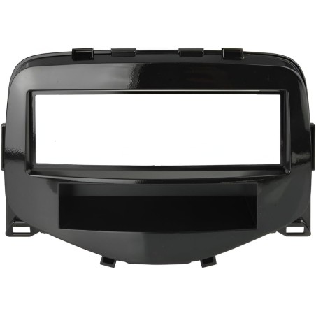 Kit montaggio installazione autoradio 1 DIN mascherina adattatore radio compatibile con: Citroen C1 / Peugeot 108 / Toyota Aygo 2014-2021