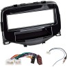 Kit montaggio installazione autoradio 1 DIN mascherina adattatore radio compatibile con: Citroen C1 / Peugeot 108 / Toyota Aygo 2014-2021