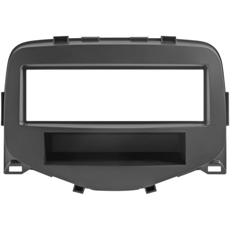 Kit montaggio installazione autoradio 1 DIN mascherina adattatore radio compatibile con: Citroen C1 / Peugeot 108 / Toyota Aygo 2014-2021
