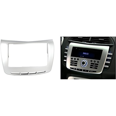 Kit di montaggio per autoradio 2 DIN supporto mascherina e Plancia radio compatibile con Lancia Delta colore grigio silver