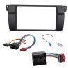 Kit di montaggio per autoradio 2 DIN supporto mascherina radio compatibile con BMW Serie 3 (E46) 1998-2005