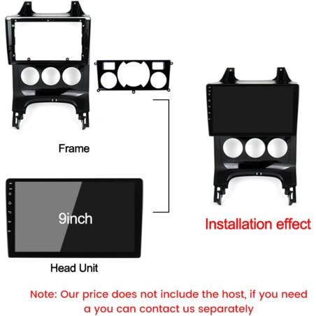 Kit montaggio installazione autoradio da 9" pollici mascherina adattatore radio compatibile con: Peugeot 3008 (2009-2016) e 5008 (2009-2016) auto e manual clima