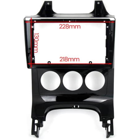 Kit montaggio installazione autoradio da 9" pollici mascherina adattatore radio compatibile con: Peugeot 3008 (2009-2016) e 5008 (2009-2016) auto e manual clima