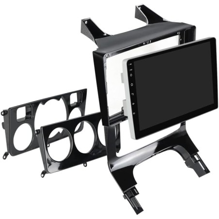 Kit montaggio installazione autoradio da 9" pollici mascherina adattatore radio compatibile con: Peugeot 3008 (2009-2016) e 5008 (2009-2016) auto e manual clima
