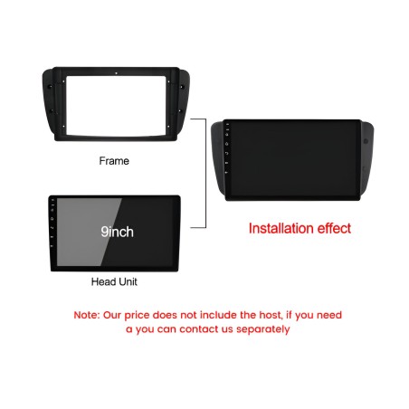 Kit montaggio installazione autoradio da 9" pollici mascherina adattatore radio compatibile con: SEAT Ibiza 2008-2015