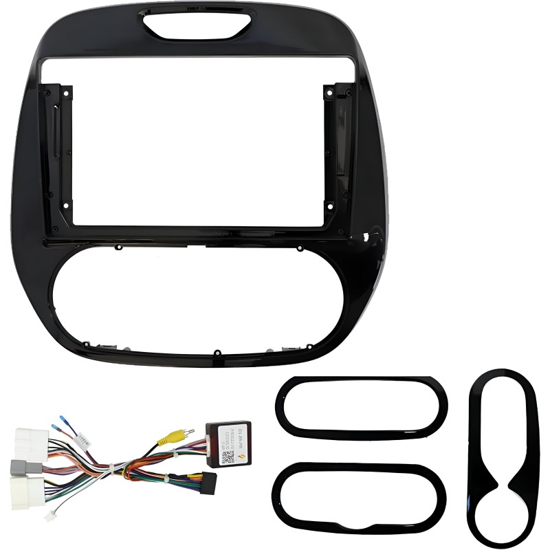 Kit montaggio installazione autoradio da 9" pollici mascherina adattatore radio compatibile con Renault Captur 2013-2019