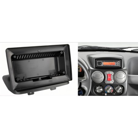 Kit montaggio installazione autoradio da 9" pollici mascherina adattatore radio compatibile con Fiat Doblo 2000-2010