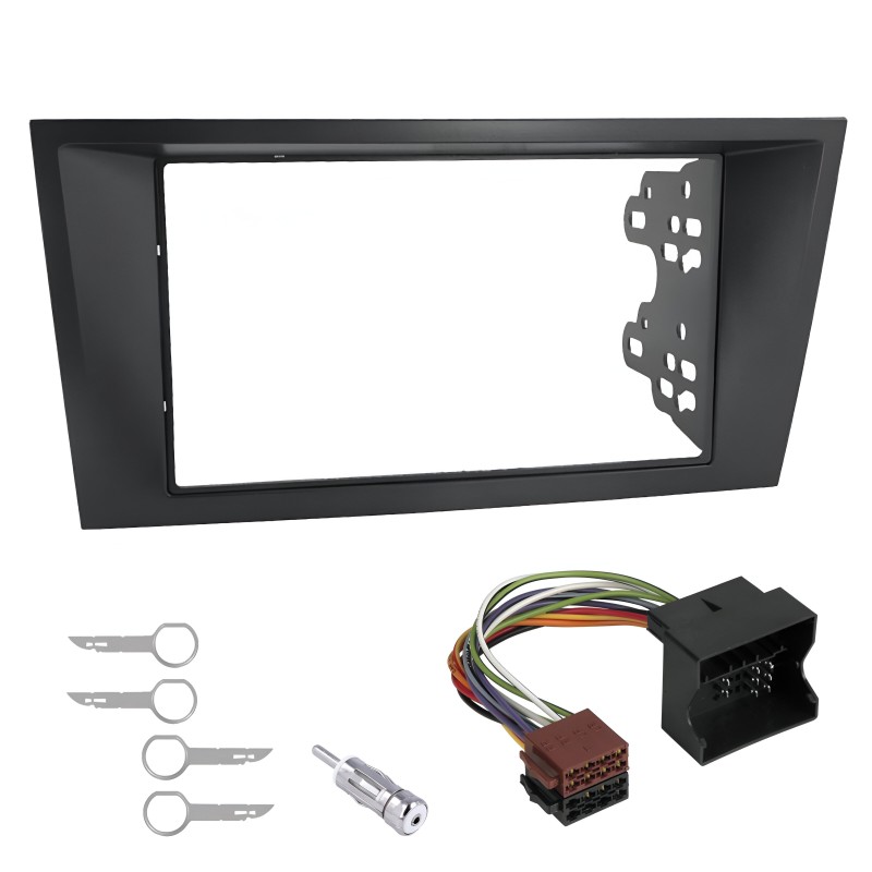 Kit di montaggio per autoradio 2 DIN supporto mascherina radio compatibile con Ford Mondeo 2002-2006