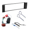 Kit montaggio installazione autoradio 1 DIN mascherina adattatore radio compatibile con: Audi A3 / A6 - SEAT Leon / Toledo / Fiat Scudo