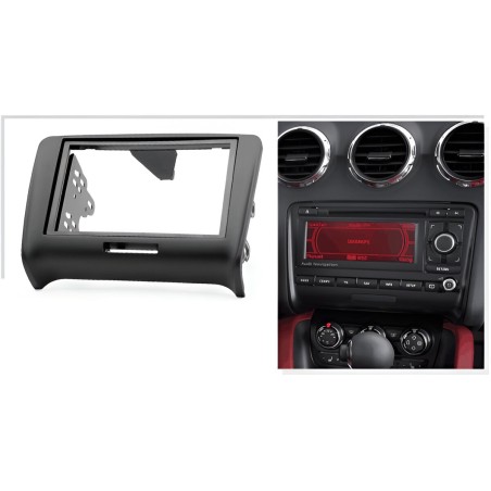 Kit di montaggio per autoradio 2 DIN supporto mascherina radio compatibile con Audi TT (8J) 2006-2014