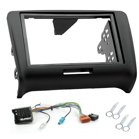 Kit di montaggio per autoradio 2 DIN supporto mascherina radio compatibile con Audi TT (8J) 2006-2014