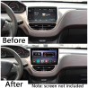 Kit montaggio installazione autoradio 10.1" / 9" pollici mascherina adattatore radio compatibile con:  Peugeot (2008) 2013-2019