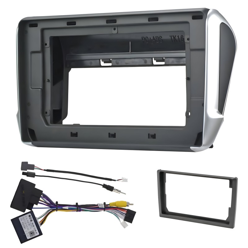 Kit montaggio installazione autoradio 10.1" / 9" pollici mascherina adattatore radio compatibile con:  Peugeot (2008) 2013-2019