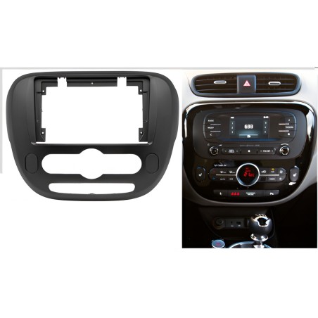 Kit montaggio installazione autoradio da 9" pollici mascherina adattatore radio compatibile con KIA Soul 2013-2019