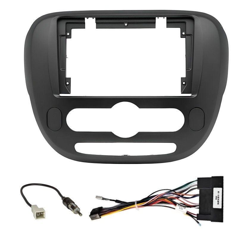 Kit montaggio installazione autoradio da 9" pollici mascherina adattatore radio compatibile con KIA Soul 2013-2019