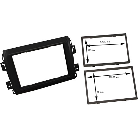 Kit di montaggio per autoradio 2 DIN supporto mascherina radio compatibile con Fiat Ducato, Peugeot Boxer, Citroen Jumper, 2021-2025