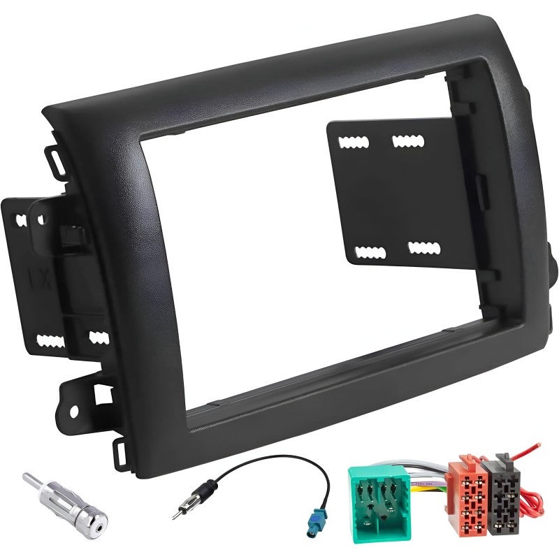 Kit di montaggio per autoradio 2 DIN supporto mascherina radio compatibile con Fiat Ducato, Peugeot Boxer, Citroen Jumper, 2021-2025