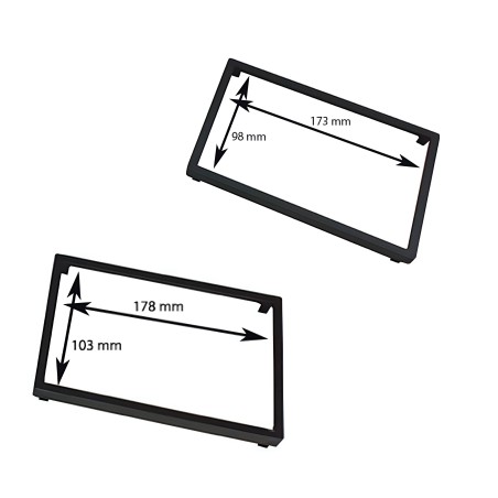 Kit di montaggio per autoradio 2 DIN supporto mascherina radio compatibile con Fiat Doblò / Opel Combo 2015- 2023 nero lucido