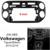 Kit montaggio installazione autoradio da 9" pollici mascherina adattatore radio compatibile con Volkswagen VW Tiguan 2011-2016