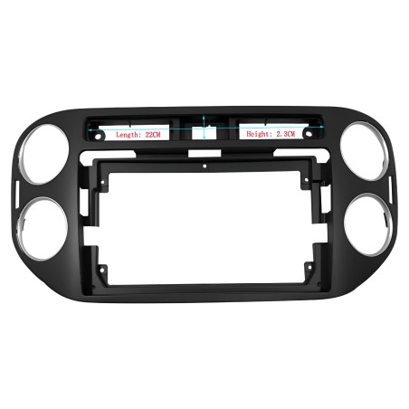 Kit montaggio installazione autoradio da 9" pollici mascherina adattatore radio compatibile con Volkswagen VW Tiguan 2011-2016