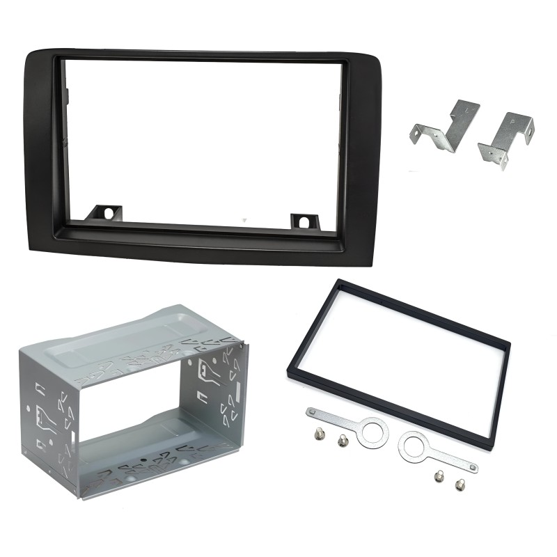 Kit di montaggio per autoradio 2 DIN supporto mascherina e Plancia radio compatibile con Fiat Idea / Lancia Musa