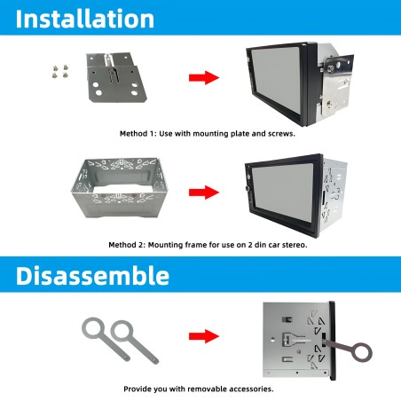 Kit di montaggio per autoradio 2 DIN supporto mascherina e Plancia radio compatibile con Fiat Idea / Lancia Musa