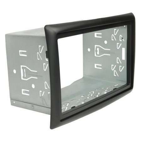Kit Installazione Autoradio 2 DIN compatibile con Renault Mégane II 2002-2009 – Mascherina + Supporto Montaggio – Cornice Nero OEM – Adattatore Cruscotto Auto