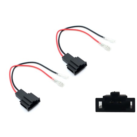 Sound Way - Adattatori per Altoparlanti da 165 mm (6.5") per Audi A1 (2010-2018) - Supporti in Plastica per Pannelli Laterali Posteriori + Cavi Connettori Inclusi