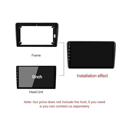 Sound Way Marco Adaptador de Radio 9" Pulgadas para Audi A4 (B6/B7) 2000-2009, Seat Exeo 2009-2013 - Fascia Panel